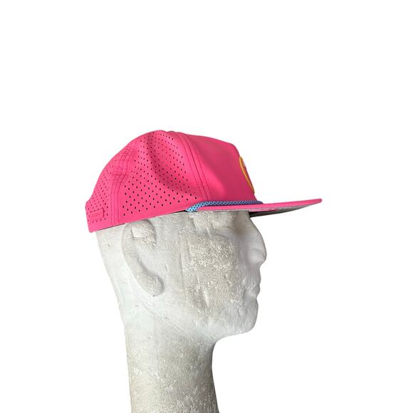 Melin Smiles for Miles Coronado Neon Pink Flat Brim Rope Snapback Hat Cap - Picture 5 of 8